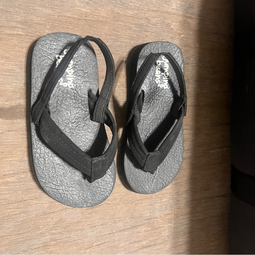 Jumping Beans Black and Gray Kids Sandals
